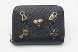 Louis Vuitton Black Epi Leather Love Lock Zippy Coin Purse Wallet Eb0626lcrdu