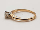 0.25 Carat Natural Diamond 14k Two-tone Gold 1.9g Ring Size 7 Do0226llsde