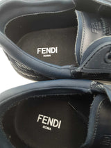 Fendi Blue Ff Logo Low Top Sneakers Size 11 Eb0126lxzsa