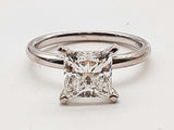 1.5 Carat Princess Cut Lab Grown Diamond 18k Wg 3.6g Ring Size 7 Do0326rxzde