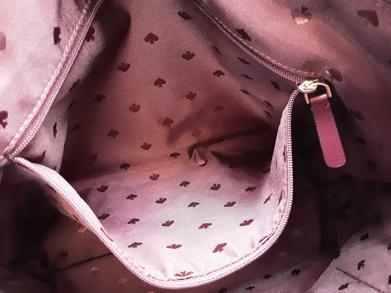 Kate Spade New York Hayden Purple Maroon Nylon Zip Tote Do0325rde