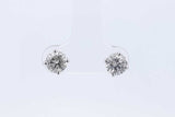 1.6cttw Diamond Stud Screwback Earrings In 14k White Gold 1.6 Grams Eb0226crxde