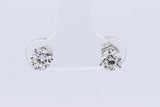 1.0cttw Lab Grown Diamond Stud Earrings In 14k White Gold 0.8 Grams Eb0326orxdu