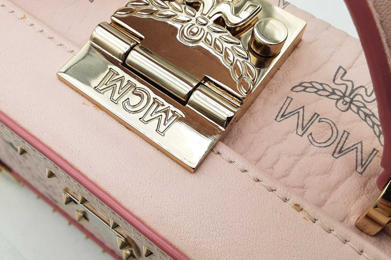 Mcm Berlin Crossbody Bag In Pink Visetos Aa0225rxzsa