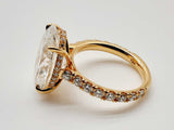 14k Yellow Gold 5.5g 9.08ct Lab Grown Diamond Ring Size 8 Dolxeerde 144020010516