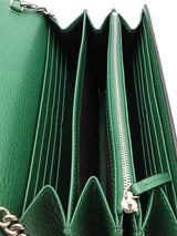 Gucci Dionysus Emerald Green Leather Chain Wallet Eb0526cxzde