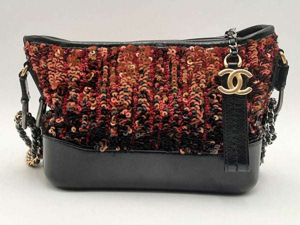 Chanel Small Sequin Gabrielle Bag Black Aa0825ozcrsa