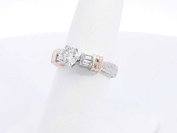 0.76ctw Diamond Ring In 14k White Gold 4.8 Grams Size 6.25 Sd0325cexsa