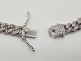 Cz 0.925 Sterling Silver 77.9g Solid Cuban Chain 22 In Do0425oxrde