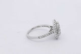 0.79cttw Diamond Ring In 10k White Gold 3.3 Grams Size 5.5 Eb0526lersa