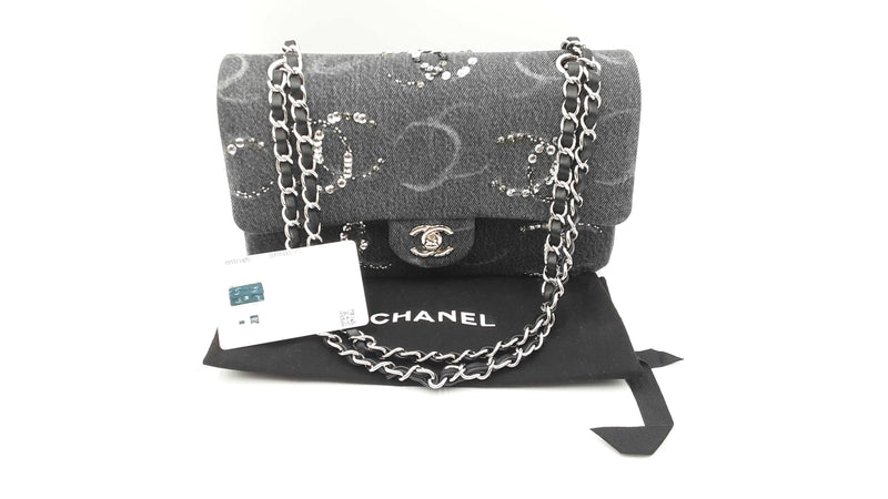 Chanel Logo Double Flap Denim Shoulder Bag Fw1124rwxzdu