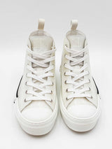 Christian Dior B23 High Top White & Transparent Oblique Sneakers Size 7.5 Fw0526lrzdu
