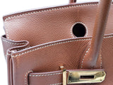 Hermes Birkin 30 Gold Brown Epsom Gold Hardware Handbag Do0725lwrxzde