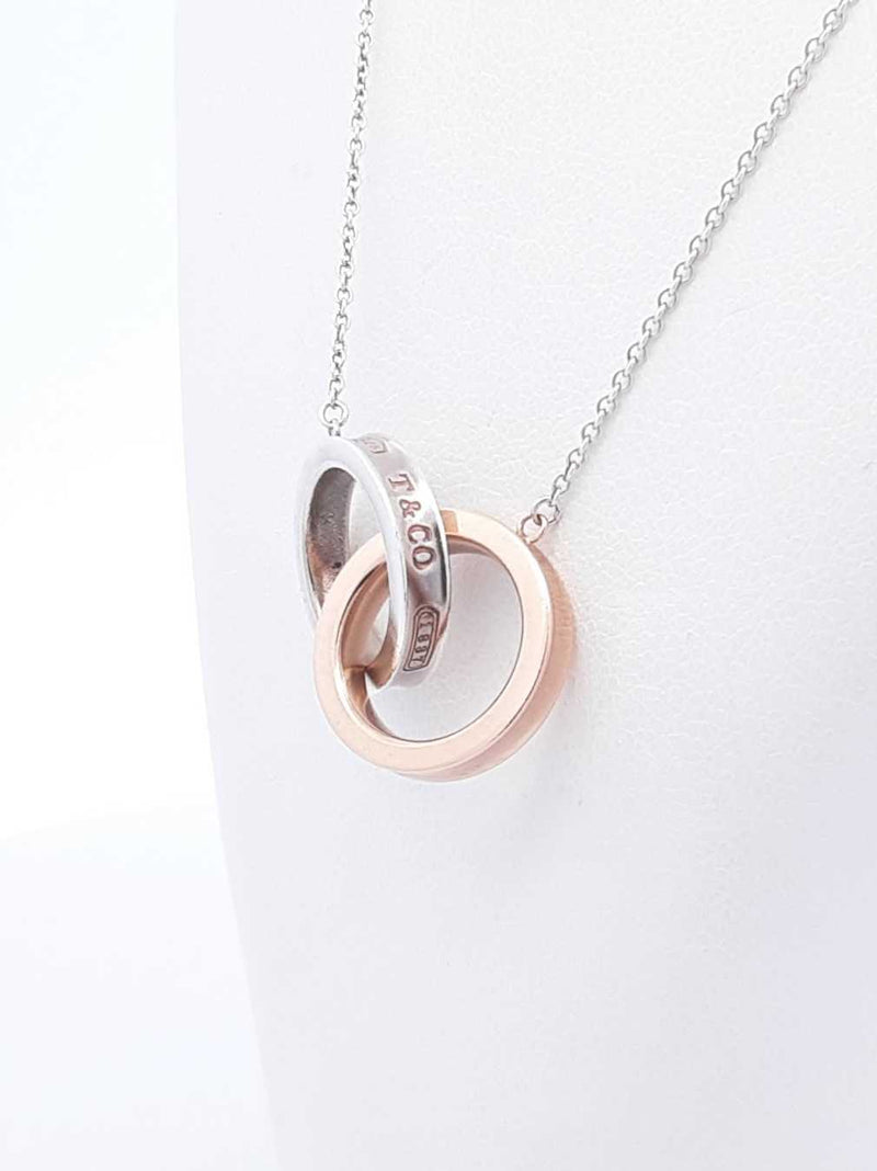 Tiffany & Co. Interlocking Circles Silver Necklace 5 Grams 16 Inch Fw0525wrzdu