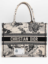 Christian Dior Zodiac Toile De Jouy Embroidered Book Tote Bag Eb0826sxzsa