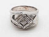 0.10 Cttw Natural Diamonds 10k White Gold 8.0g Ring 9.5 Do0626wprde