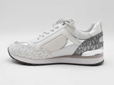 Michael Kors Wilma Trainers In Optic White Tech Canvas Size 8 Fw0126ordu