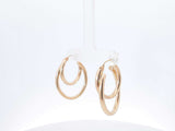 14k Yellow Gold Double Hoop Earrings 4.7 Grams Fw0826pxzdu