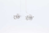 0.7cttw Diamond Stud Screwback Earrings In 14k White Gold 1.3 Grams Eb0526prxdu