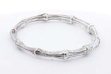 Tiffany & Co. 1996 Sterling Silver Bamboo Bangle Bracelet 46.8g Eb0624lrxdu