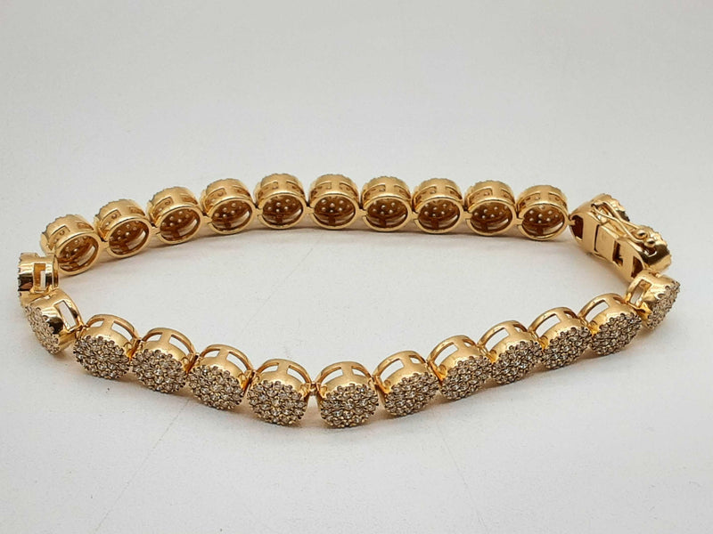 Approx 5.5 Ctw Diamonds 14k Yellow Gold 26.8g Bracelet 7.75 In Do0125wwxzde