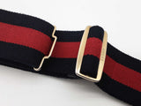 Gucci 524101 Gg Buckle Blue Red Web Elastic Nylon Belt Size 95/38 Do0726oxzde