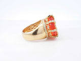 2.15 Cttw Diamond & 10k Gold & Cabochon Crown Ring 21.1 Gram Sz 11 Fw1025llirdu