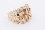14k Yellow Gold Nugget Ring 11.9 Grams Size 11.5 Eb0526ixzsa