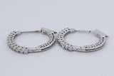 1.02ctw Lab Grown Diamond Inside Out Hoop Earrings In 925 3.1 Grams Eb0625llwdu