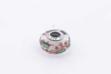 Pandora Christmas Holly Murano Glass Charm Sterling Silver 3.2 Grams Eb0425isa
