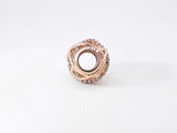 Pandora "Sparkling & Polished Lines" 14k Rose Gold Plated Charm 1.3g Fw0926rdu