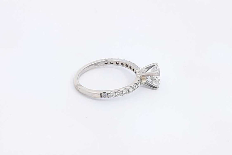 1.18ctw Diamond Ring In 14k White Gold 2.4 Grams Size 6.5 Eb0225lcxzsa