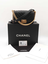 Chanel Small Boy Bag In Black Quilted Caviar Leather Fw0926lrxzdu