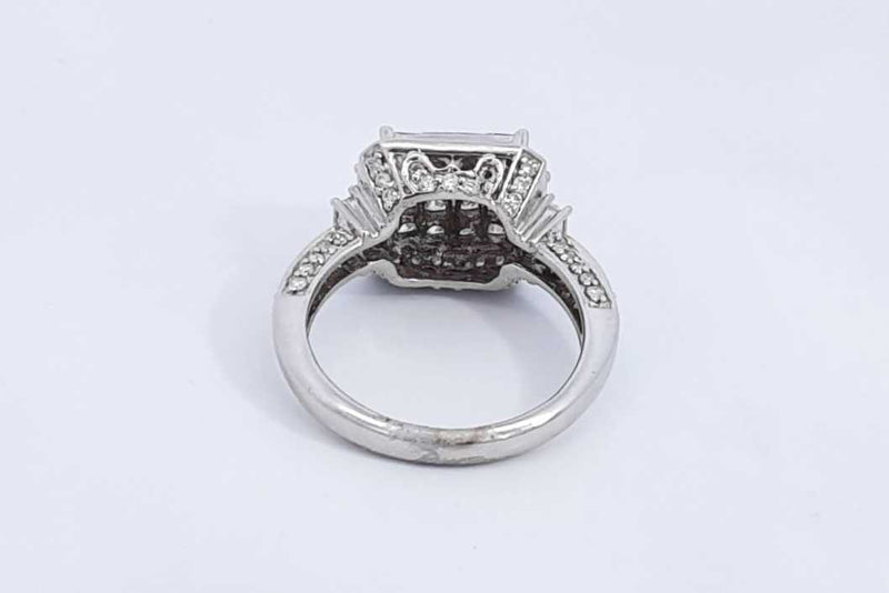 Diamond Approx. 1.78ctw Ring In 18k White Gold 5.98 Grams Size 6.75 Eb1023ppxsa