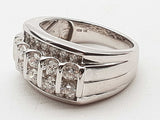 1.42 Cttw Natural Diamonds 14k White Gold 10.7g Ring Size 9.75 Do0626lxzxde