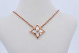 Louis Vuitton 18k Gold Blossom Star Mother Of Pearl Pendant Necklace Eb0426exzde