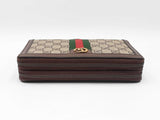 Gucci Ophidia Travel Case In Beige & Ebony Coated Canvas Fw0126wxzdu
