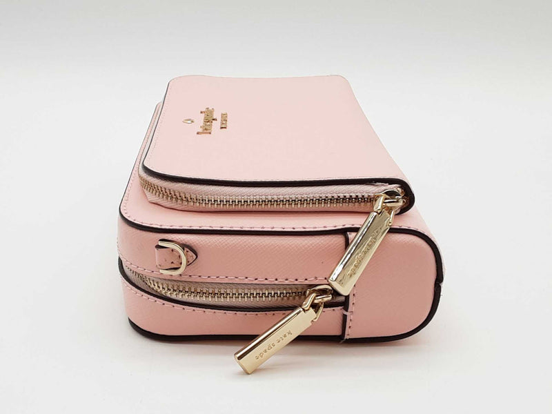 Kate Spade Staci Dual Zip Around Pink Crossbody Bag Sd0725orde