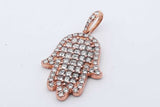 18k Rose Gold Diamond Hamsa Pendant 2.4 Grams Eb0526orxdu