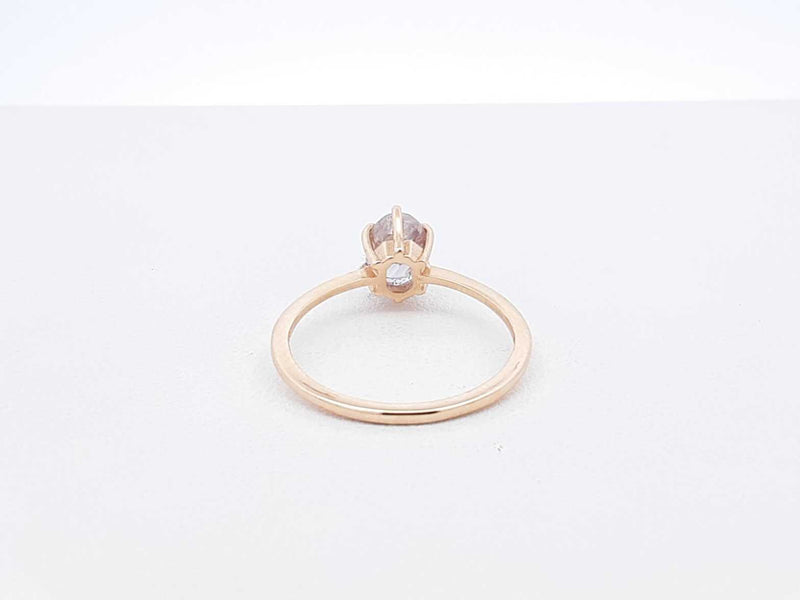 1.0 Ctw "Salt & Pepper" Diamond & 10k Yellow Gold Ring 5 Gram Size 7 Fw0725wozdu