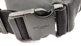 Ysl Saint Laurent Black Leather Trimmed Canvas Belt Bag Sd0925wizdu