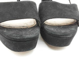 Miu Miu Black Suede Ankle Strap Platform Heels Size It 39 Do0625rxde