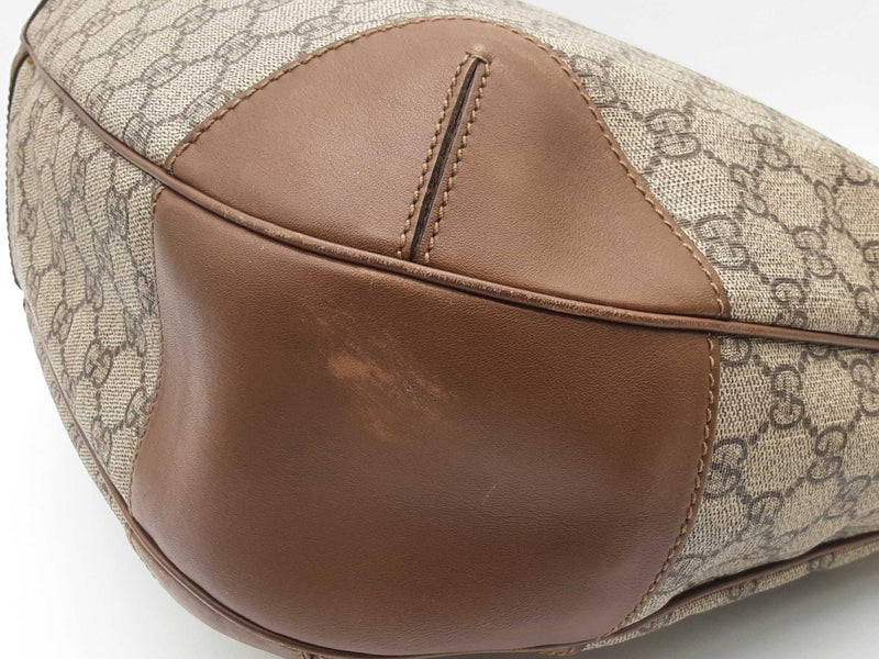 Gucci 309618 Tan Gg Supreme Coated Canvas Hobo Shoulder Bag Do0825lxzde