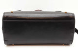 Versace Roomy Black Leather Boston Bag Eb0926rxzde