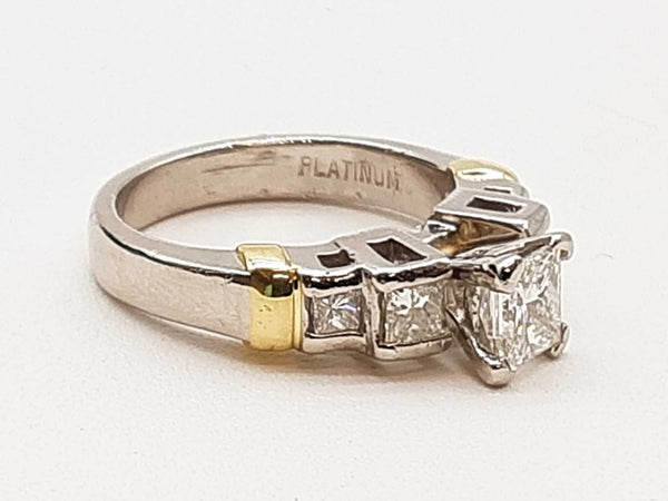 1.20 Cttw Diamonds 0.90 Platinum 10.2g Ring Size 6.25 Do0425lrxzde