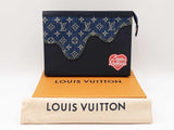 Louis Vuitton X Nigo Pochette Voyage Mm In Monogram Drip Leather Fw0226ixzdu