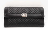 Chanel Caviar Quilted Boy Flap Wallet Black Sd0725izxdu