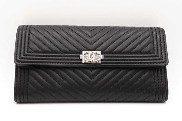 Chanel Caviar Quilted Boy Flap Wallet Black Sd0725izxdu