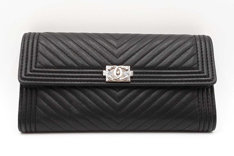 Chanel Caviar Quilted Boy Flap Wallet Black Sd0725izxdu