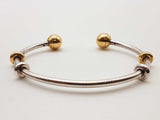 Pandora Moments Open Gold Coated Caps Bangle Bracelet Do0826rde